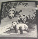 Playful Pandas Vintage Needlepoint Kit SEALED