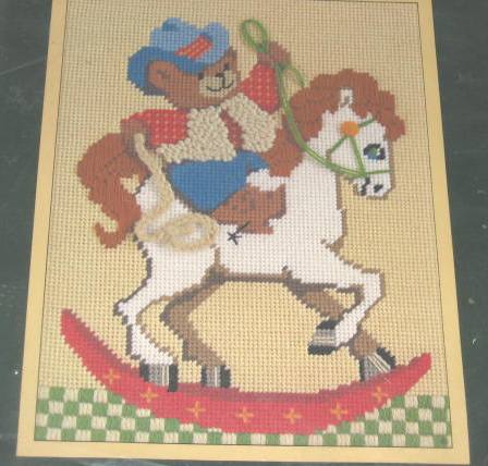 Sunset Needlepoint Teddy Rocking Horse Needlepoint Kit