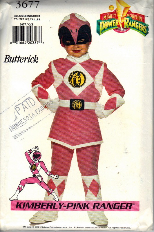 Butterick 3677 Kimberly-Pink Power Ranger Costume Pattern UNCUT - Click Image to Close
