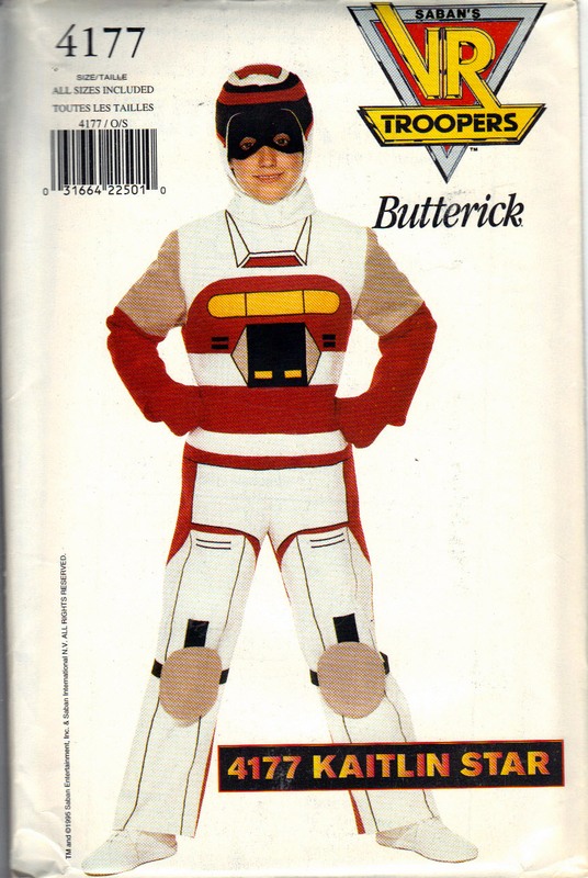 Butterick 4177 VR Troopers Kaitlin Star Costume Pattern UNCUT - Click Image to Close