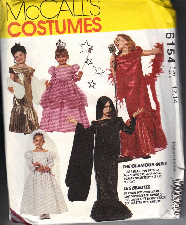 McCalls 6154 Size 12,14 Glamour Girl Costume Pattern UNCUT - Click Image to Close