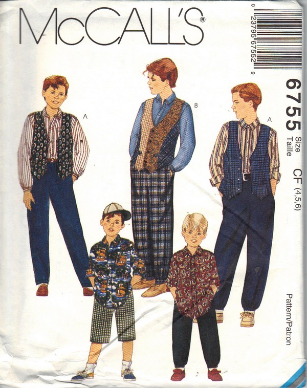 McCall's 6755 Boys Separates Sewing Pattern UNCUT - Click Image to Close