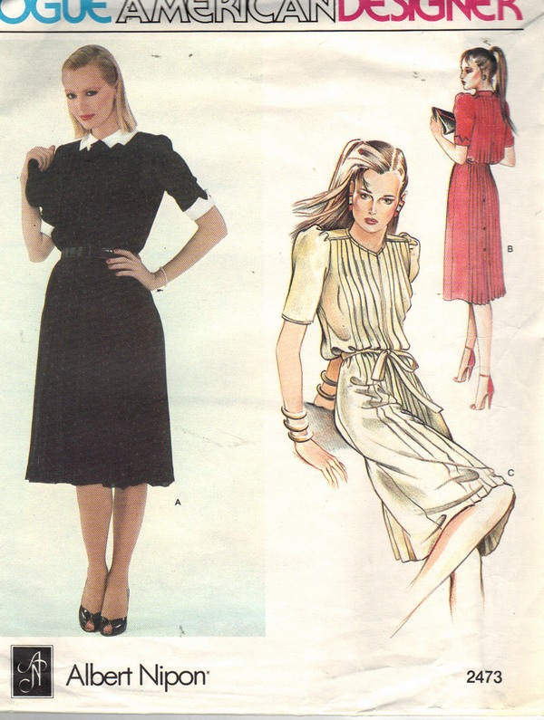Vogue 2473 Albert Nipon Dress Pattern - Click Image to Close