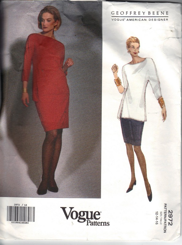 Vogue 2972 Geoffrey Beene Top Skirt Pattern UNCUT - Click Image to Close