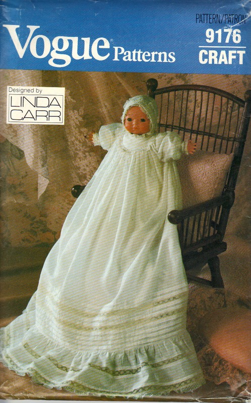 Vogue 9176 Doll Christening Dress Pattern UNCUT - Click Image to Close