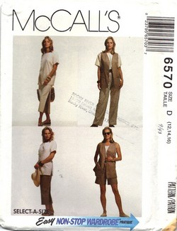 McCalls 6570 Size D Wardrobe Pattern