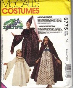McCalls 6775 Children's Medieval Costume Pattern UNCUT