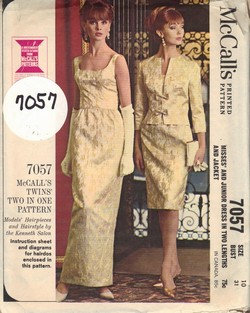 McCalls 7057 Circa 1963 Formal Jacket Dress Pattern UNCUT