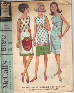 McCall's 8190 Sixties Era Sleeveless Dress Pattern UNCUT