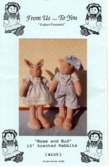 Rose and Bud Rabbits Pattern New