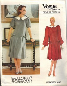 Vogue 1297 Bellville Sassoon Dress Pattern