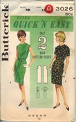 Butterick 3026 Vintage Sheath Dress Pattern UNCUT