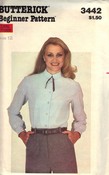 Butterick 3442 Vintage Blouse Pattern Size 12 UNCUT