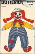 Butterick 3510 Clown Learning Doll Pattern UNCUT