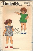 Butterick 3597 Size 1 Dress Bloomers Pattern UNCUT