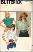 Butterick 4710 Misses Blouse Pattern Vintage UNCUT
