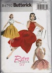 Butterick 4792 Size AA Retro 1957 Cocktail Dress Pattern UNCUT