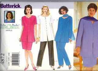 Butterick 4872 Delta Burke Dress Pattern UNCUT
