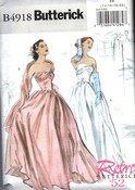 Butterick B4918 Size EE Retro '52 Evening Gown Pattern UNCUT