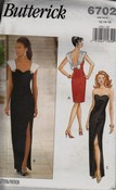 Butterick 6702 Strapless Evening Gown Pattern UNCUT