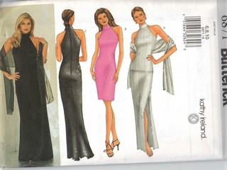 Butterick 6871 Kathy Ireland Cocktail Dress Pattern UNCUT