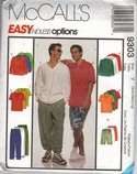 McCalls 9308 Mens Casual Pants Top Pattern UNCUT