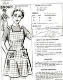 Vintage GRIT Shoulder Button Apron Pattern UNCUT