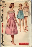 Simplicity 1553 Vintage Nightwear Baby Doll PJ Pattern UNCUT