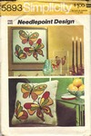 Simplicity 5893 Needlepoint Design Pattern UNUSED