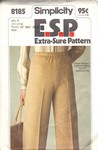 Simplicity 8184 Size N ESP Vintage Pant Pattern UNCUT