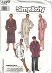 Simplicity 8323 XL Men's Pajamas Robe Pattern UNCUT