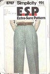 Simplicity 8707 Size O Vintage ESP Pant Pattern UNCUT