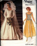 Vogue 1677 Bridal Original Gown Pattern UNCUT