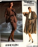 Vogue 1915 Anne Klein Jacket Coat Skirt Top Pattern UNCUT