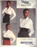 Vogue 1981 Calvin Klein Blouse Pattern UNCUT