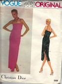 Vogue 2325 Christian Dior Evening Dress Pattern UNCUT