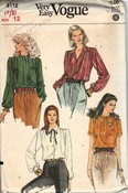 Vogue 8112 Size 12 Blouse Pattern UNCUT