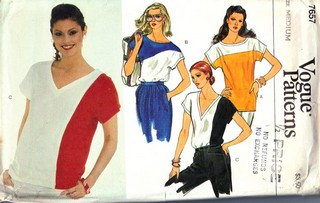 Vogue 7657 Ladies Pullover Top Pattern