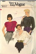 Vogue 8864 Draped Neckline Blouse Pattern UNCUT