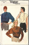 Vogue 8865 Bias Draped Neckline Blouse Pattern Uncut
