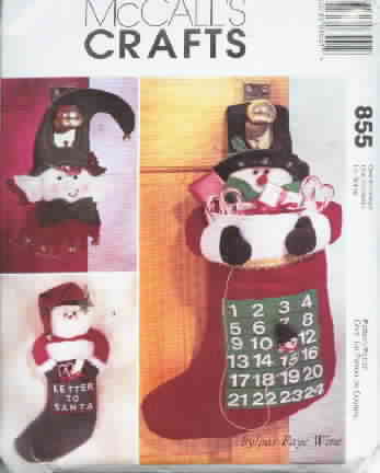 Advent Calendar, Stocking & Door Hanging Pattern McCall's 855