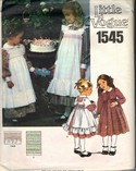 Vogue 1545 Size 3 Girl Smocked Dress Pattern UNCUT