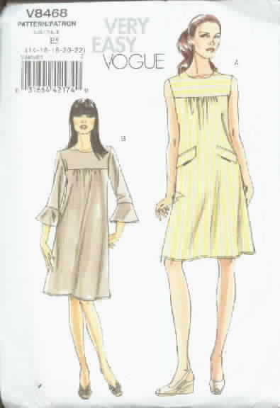Vogue V8468 Easy, Loose-Fitting Dress Pattern Size E5