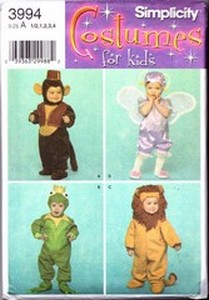 Simplicity 3994 Toddler Costume Pattern UNCUT