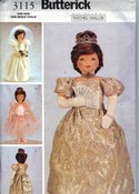 Butterick 3115 Doll Clothes Pattern Bride Royal Ballet UNCUT