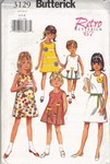 Butterick 3129 Retro '67 Girls Dress Pattern UNCUT