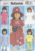 Butterick 3875 Doll Clothes Pattern NEW American Girl