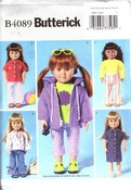 Butterick 4089 Doll Clothes Pattern NEW UNCUT American Girl