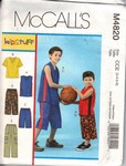 McCalls 4820 Boys T-Shirt Shorts Pattern UNCUT