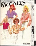 McCalls 6367 Set of Blouses Sewing Pattern